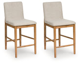 A2Z Furniture - Ashley Furniture - Isanti Dining Room - Counter Height Barstool (Set of 2) / Light Brown - D752-124X2